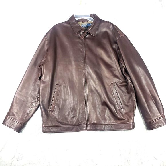 Polo Ralph Lauren Vintage Butter Soft Genuine Leather Jacket XL